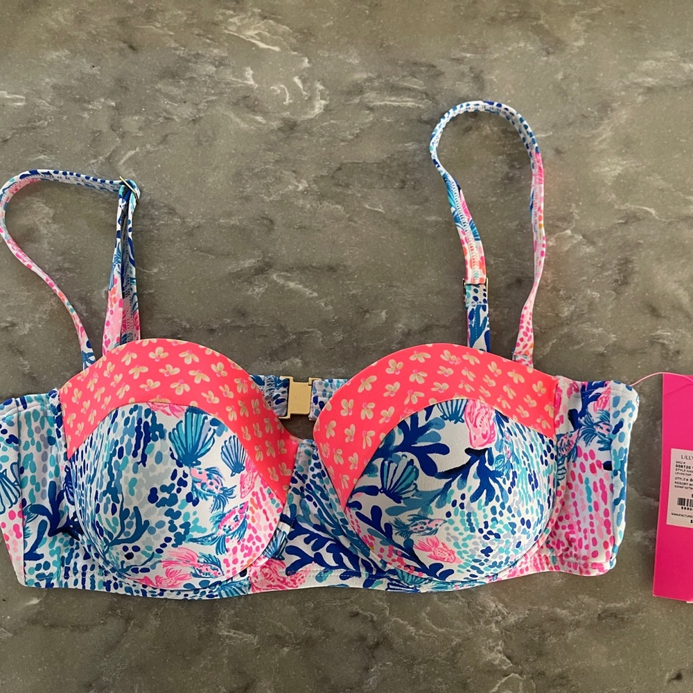 Lilly Pulitzer 2-piece swimsuit NWT, protective liner